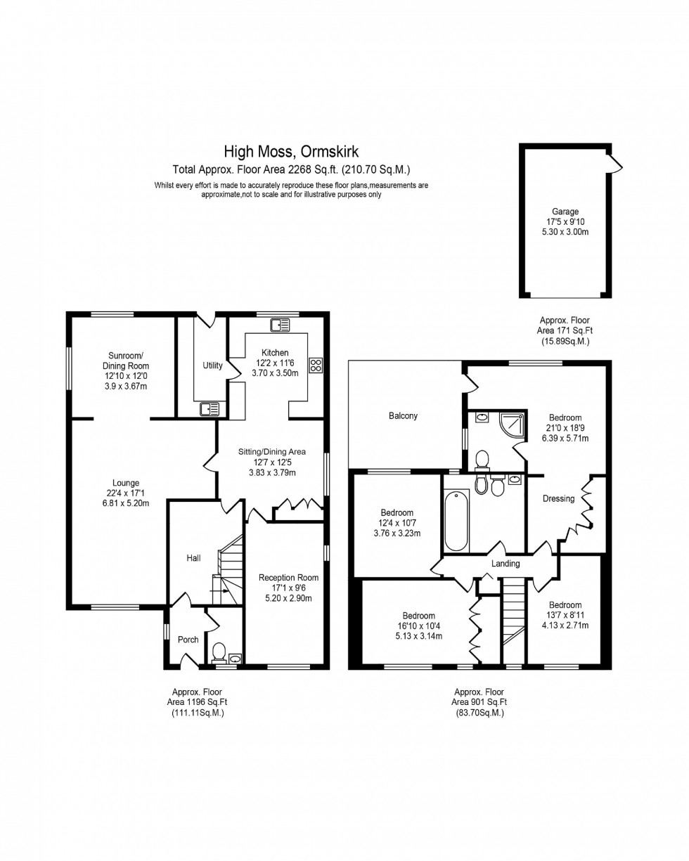 Floorplan for High Moss, Ormskirk, L39