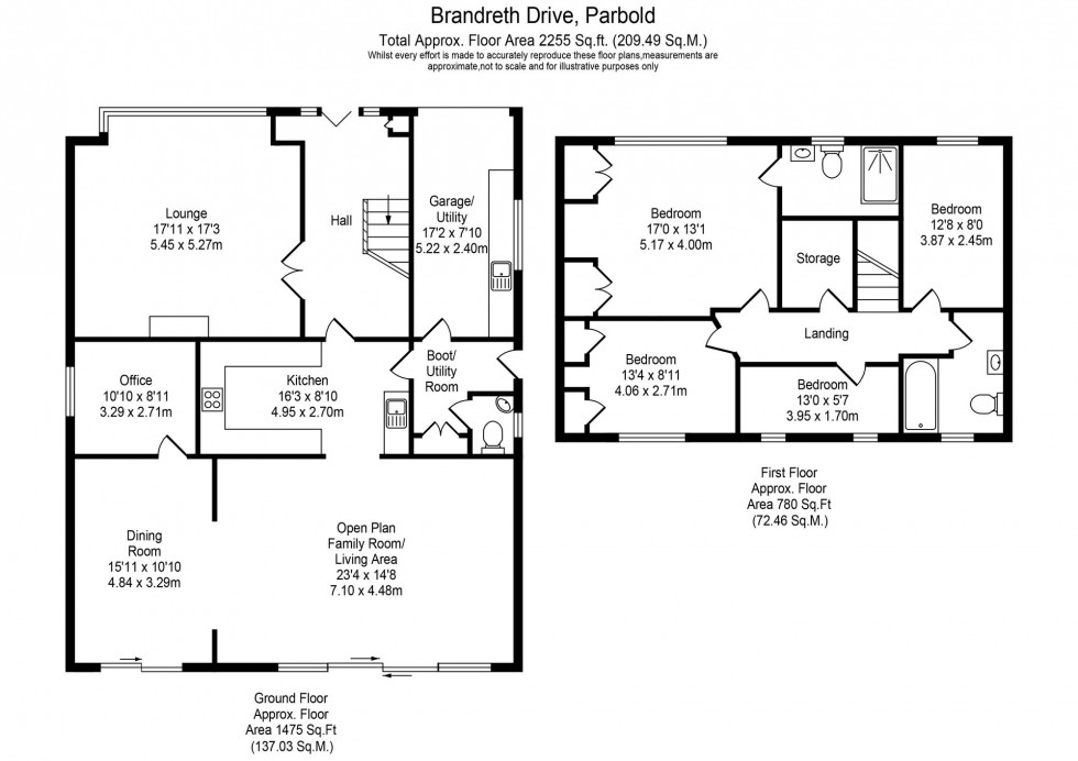 Floorplan for Brandreth Drive, Parbold, WN8
