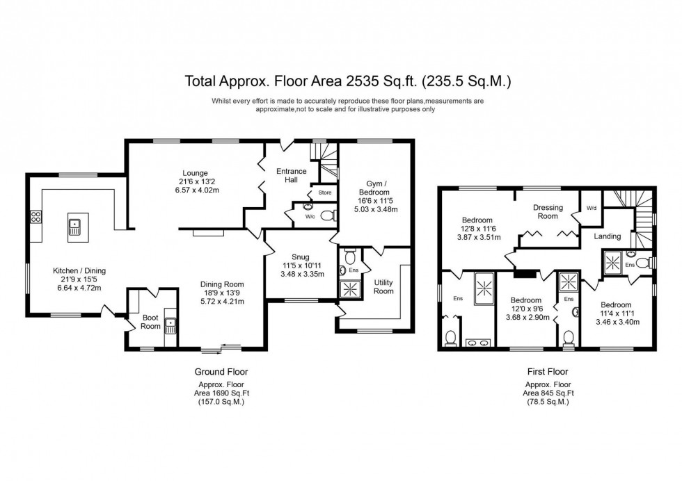 Floorplan for Wood Lane, Parbold, WN8