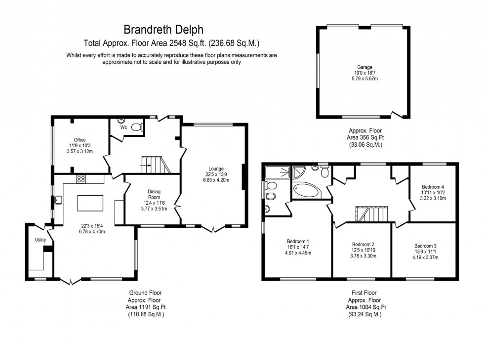 Floorplan for Brandreth Delph, Parbold, WN8
