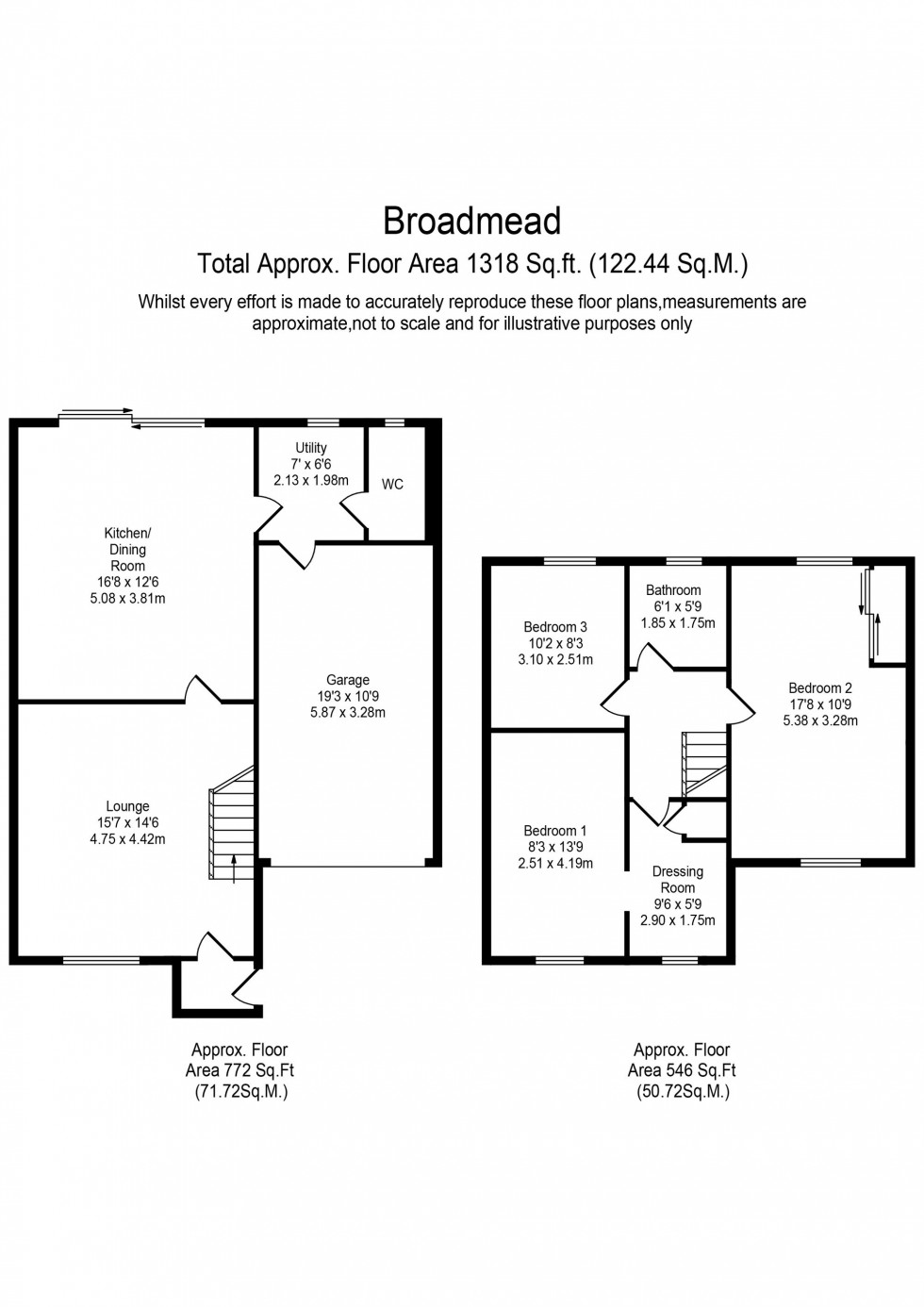Floorplan for Broadmead, Parbold, WN8