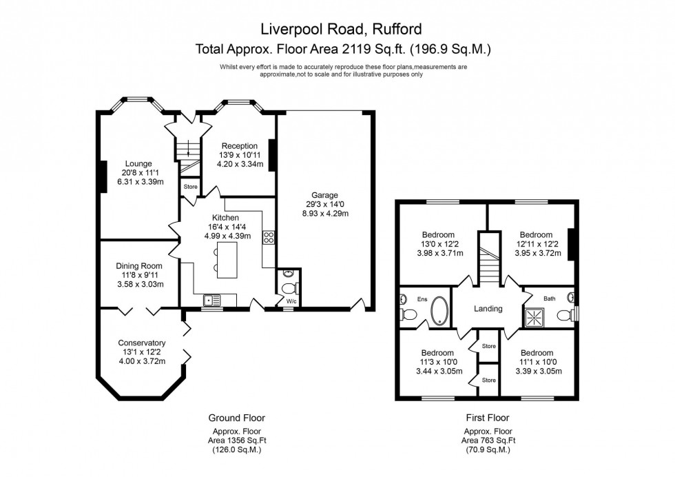Floorplan for Liverpool Road, Rufford, L40