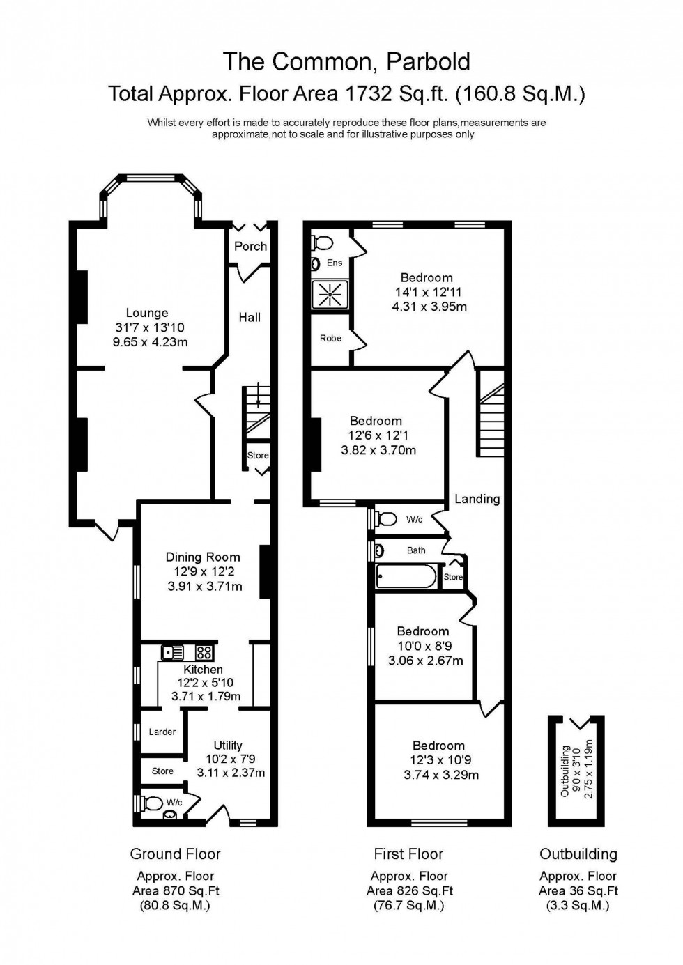 Floorplan for The Common, Parbold, WN8