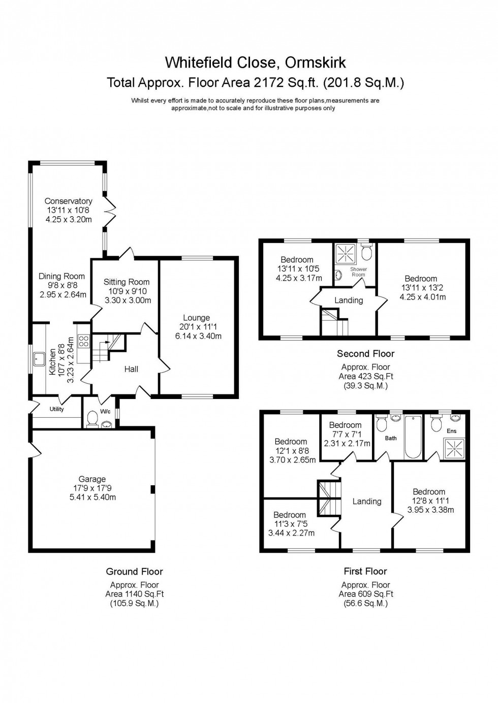Floorplan for Whitefield Close, Rufford, L40