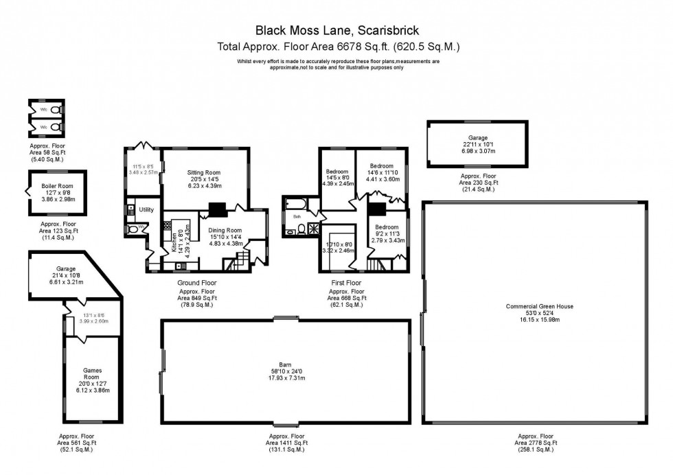 Floorplan for Black Moss Lane, Scarisbrick, L40