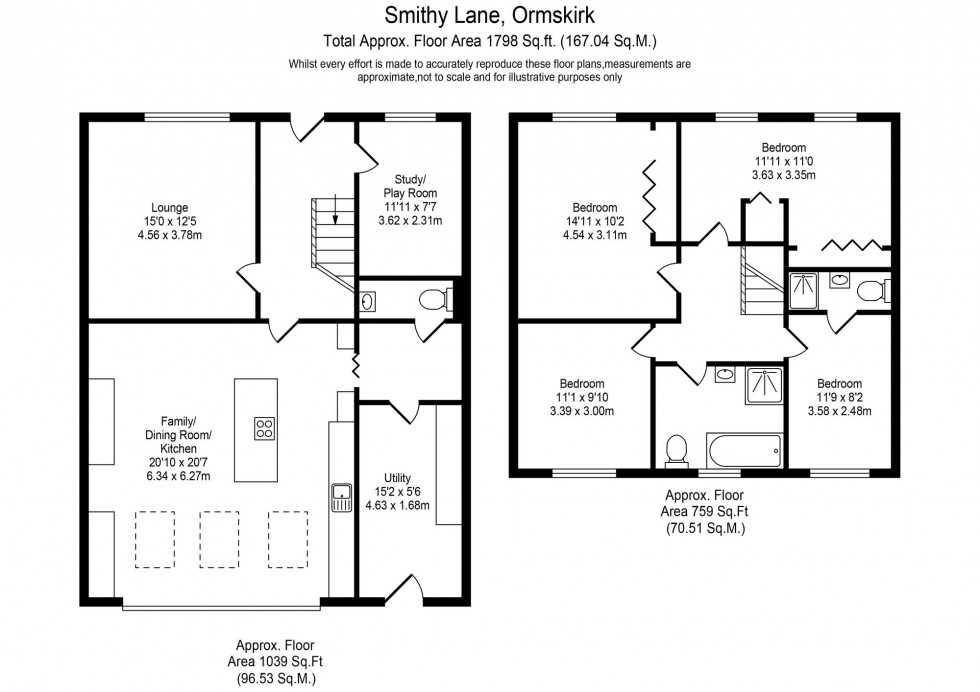 Floorplan for Smithy Lane, Scarisbrick, L40