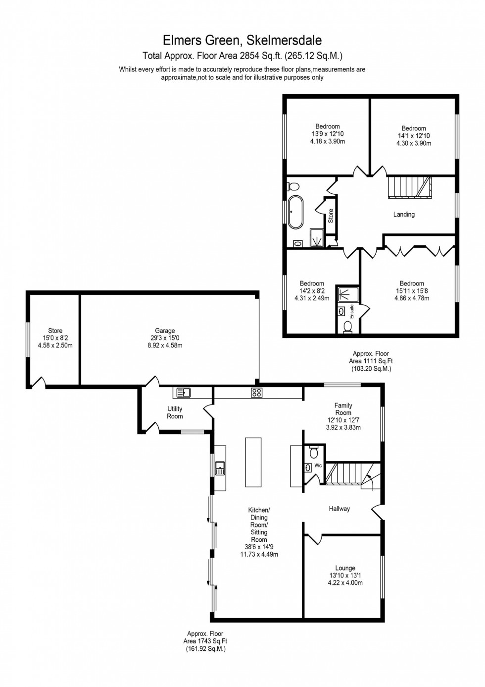 Floorplan for Elmers Green, Skelmersdale, WN8