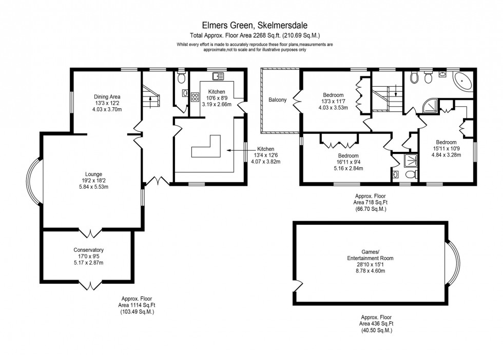 Floorplan for Elmers Green, Skelmersdale, WN8