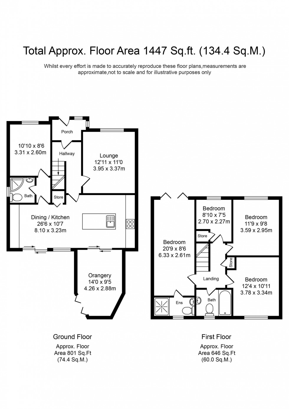 Floorplan for Kestrel Mews, Skelmersdale, WN8