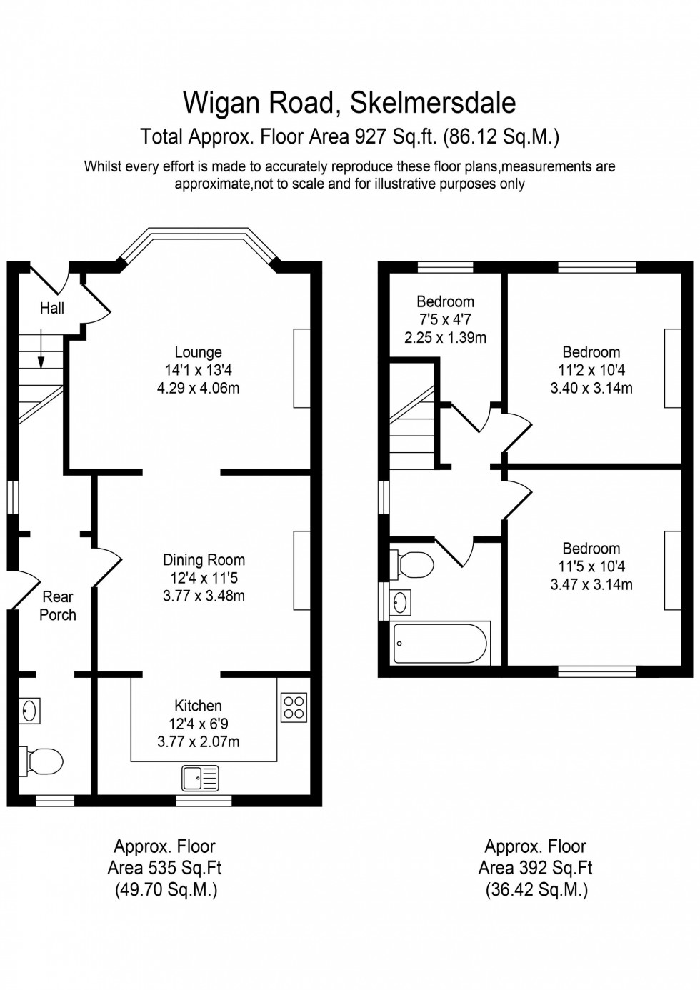 Floorplan for Wigan Road, Skelmersdale, WN8