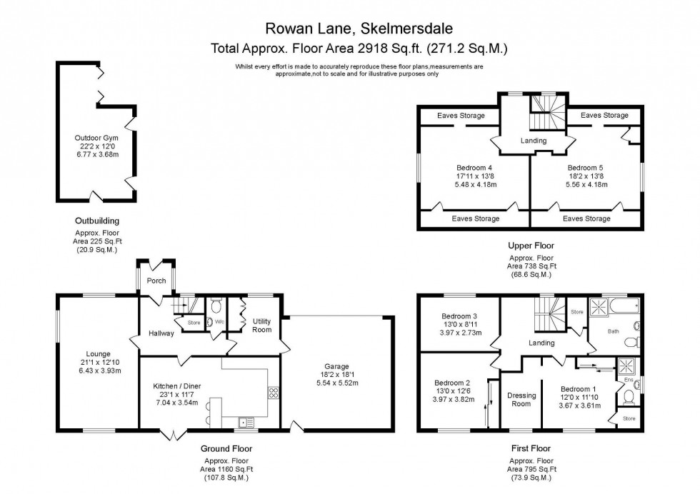 Floorplan for Rowan Lane, Skelmersdale, WN8