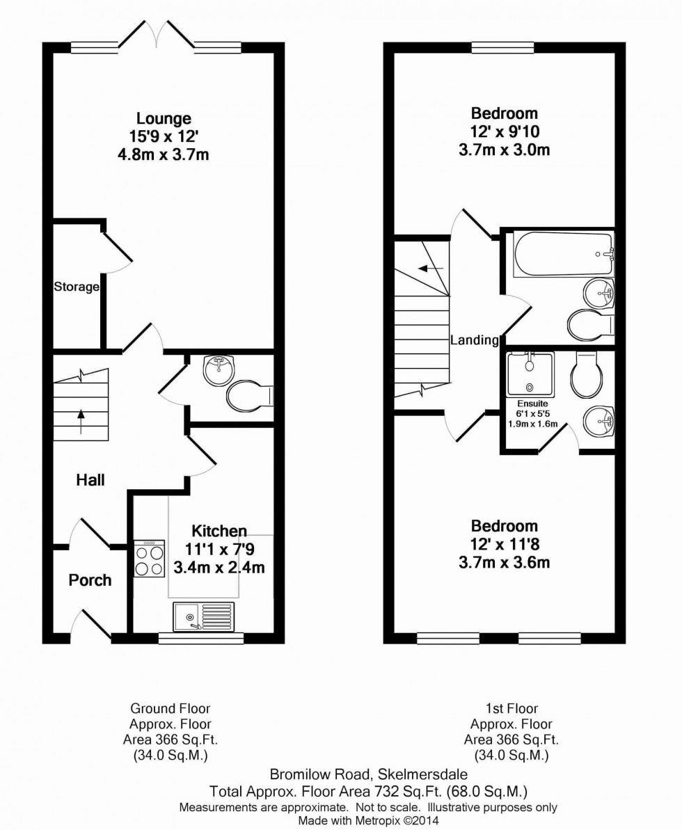 Floorplan for Bromilow Road, Skelmersdale, WN8