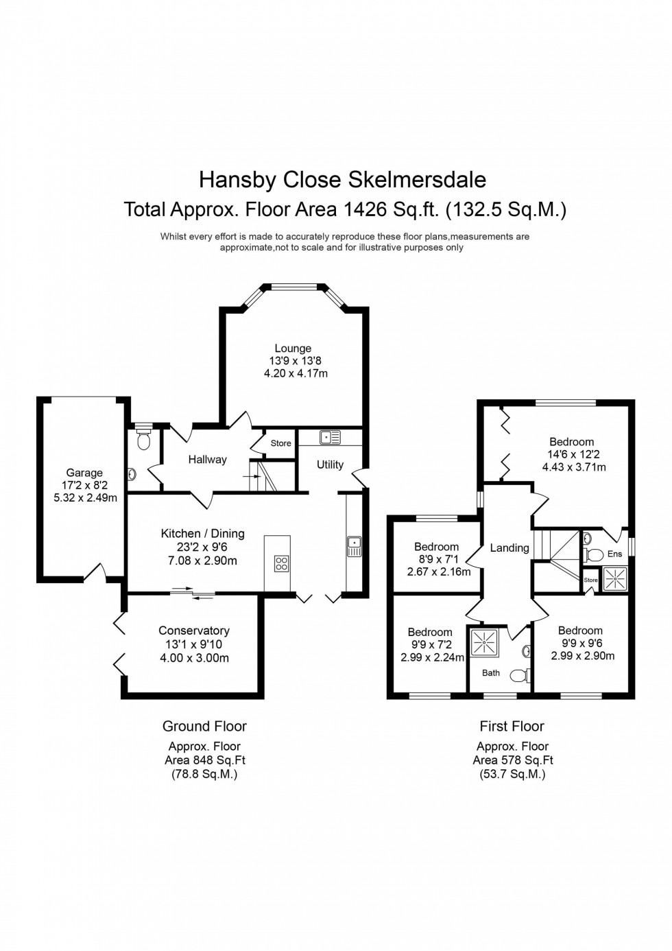 Floorplan for Hansby Close, Skelmersdale, WN8