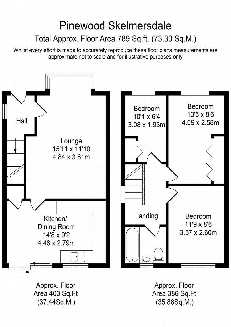 Floorplan for Pinewood, Skelmersdale, WN8
