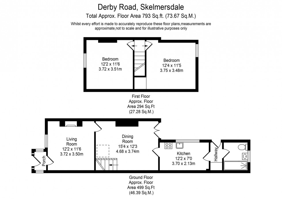Floorplan for Derby Road, Skelmersdale, WN8