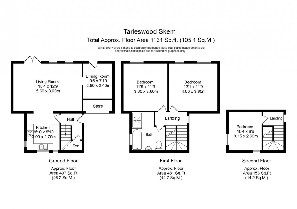 Floorplan for Tarlswood, Skelmersdale, WN8