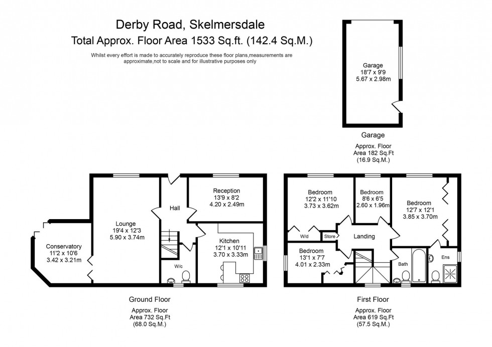 Floorplan for Derby Road, Skelmersdale, WN8