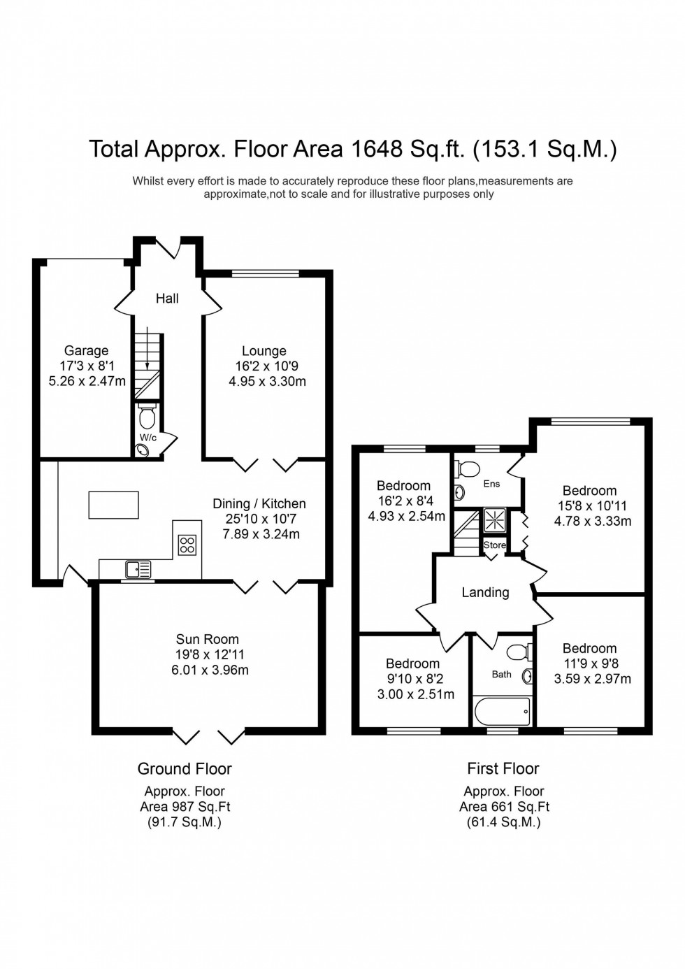 Floorplan for Parkside Avenue, Skelmersdale, WN8