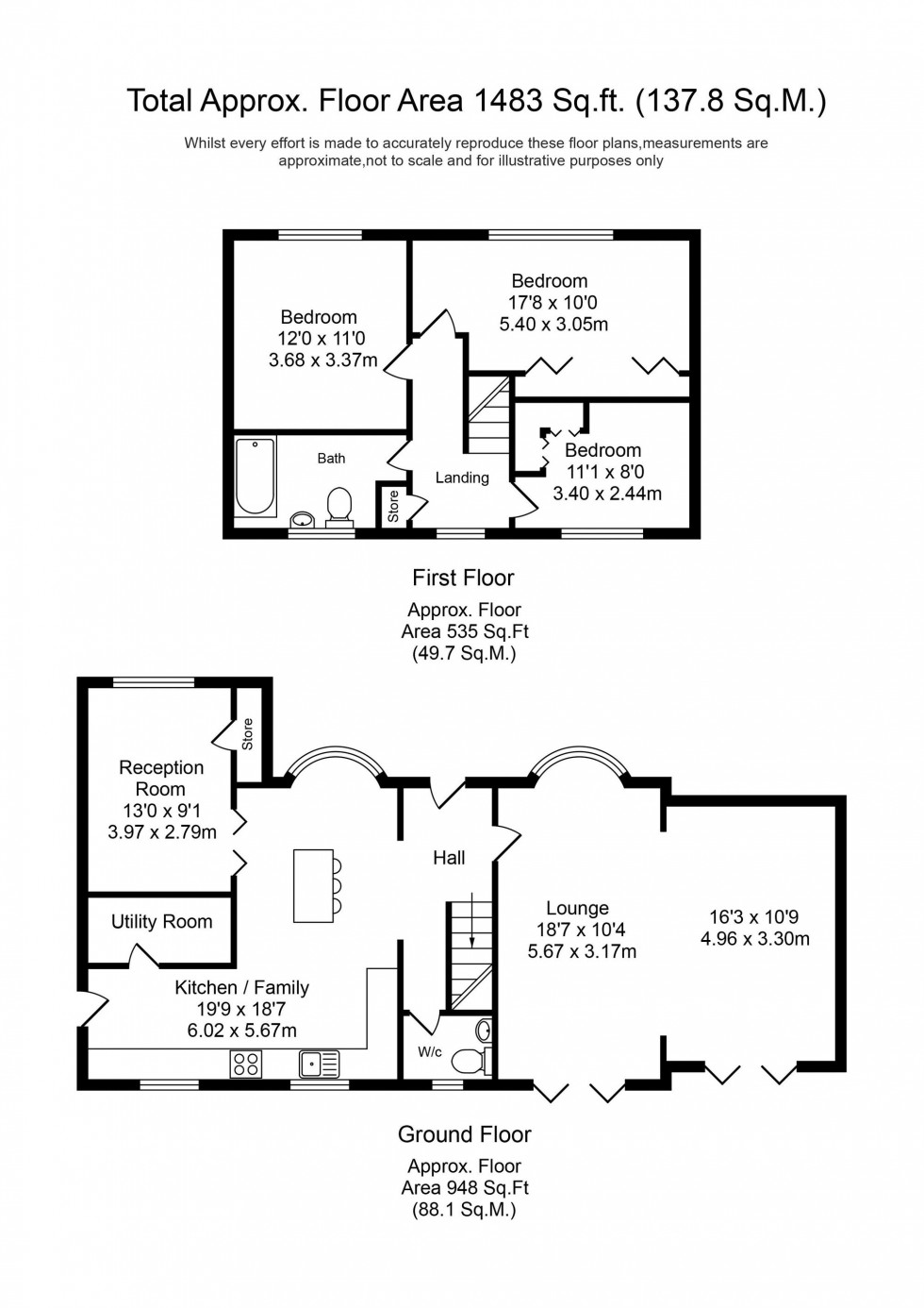 Floorplan for Elmers Green, Skelmersdale, WN8