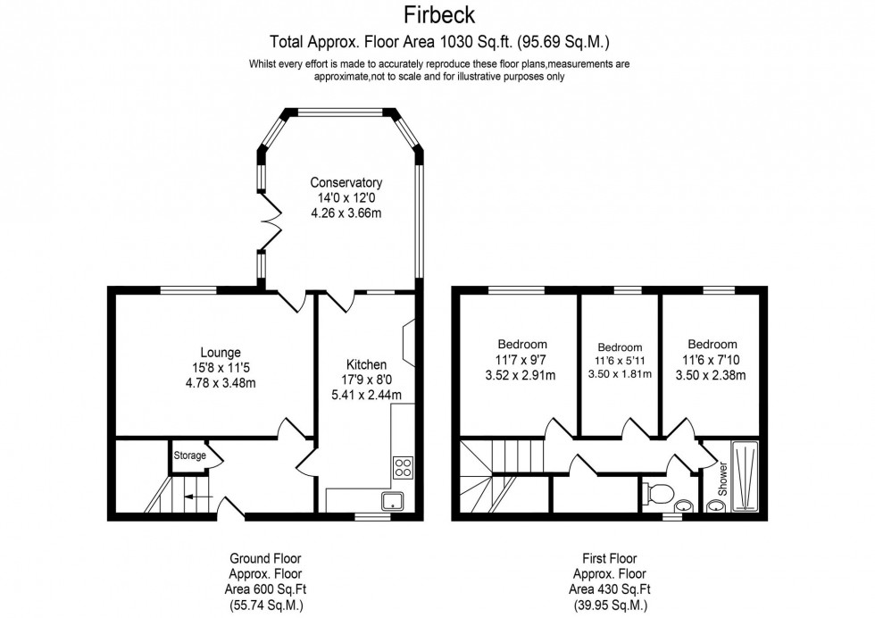 Floorplan for Firbeck, Skelmersdale, WN8