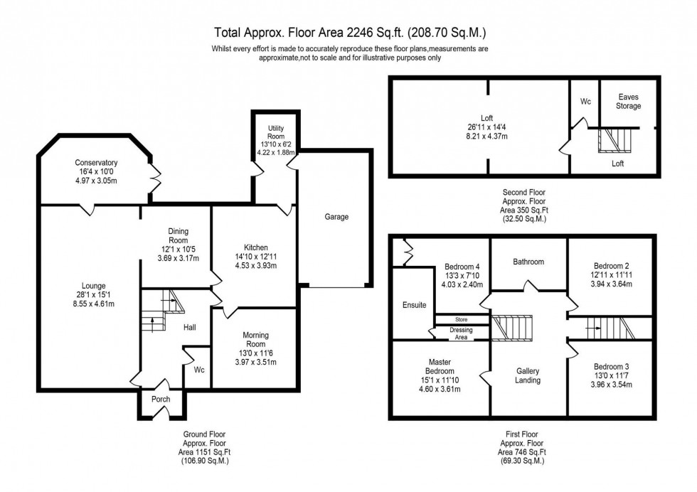 Floorplan for Elmers Green, Skelmersdale, WN8