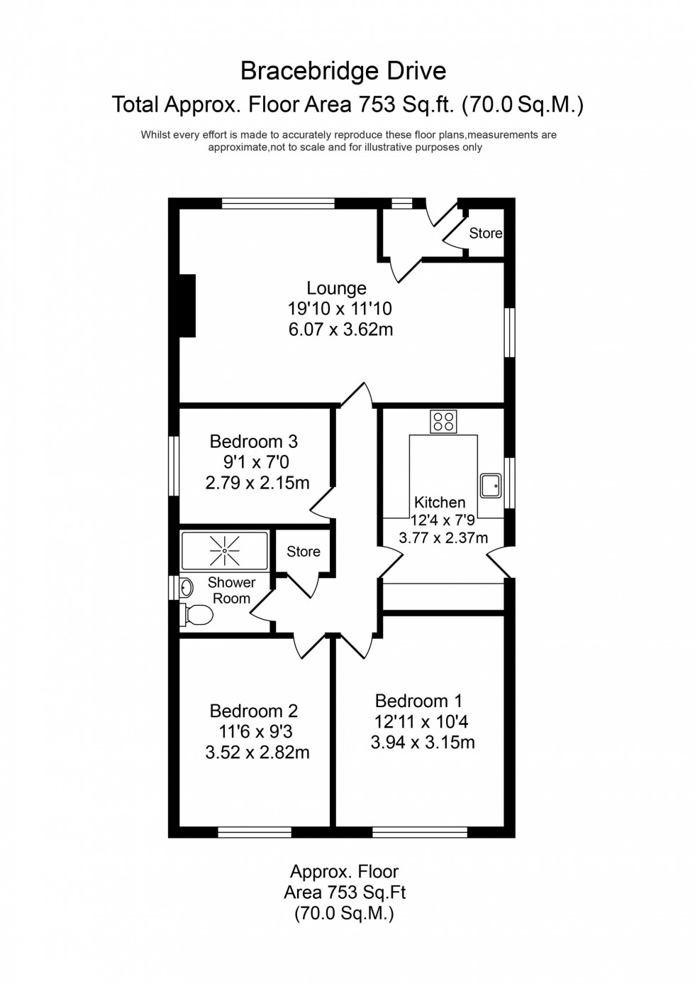 Floorplan for Bracebridge Drive, Southport, PR8