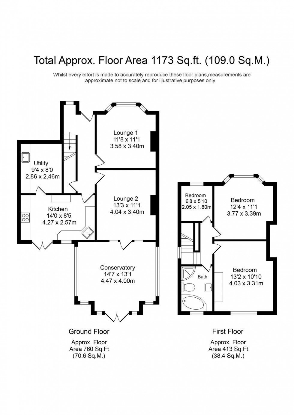 Floorplan for Rathmore Crescent, Southport, PR9