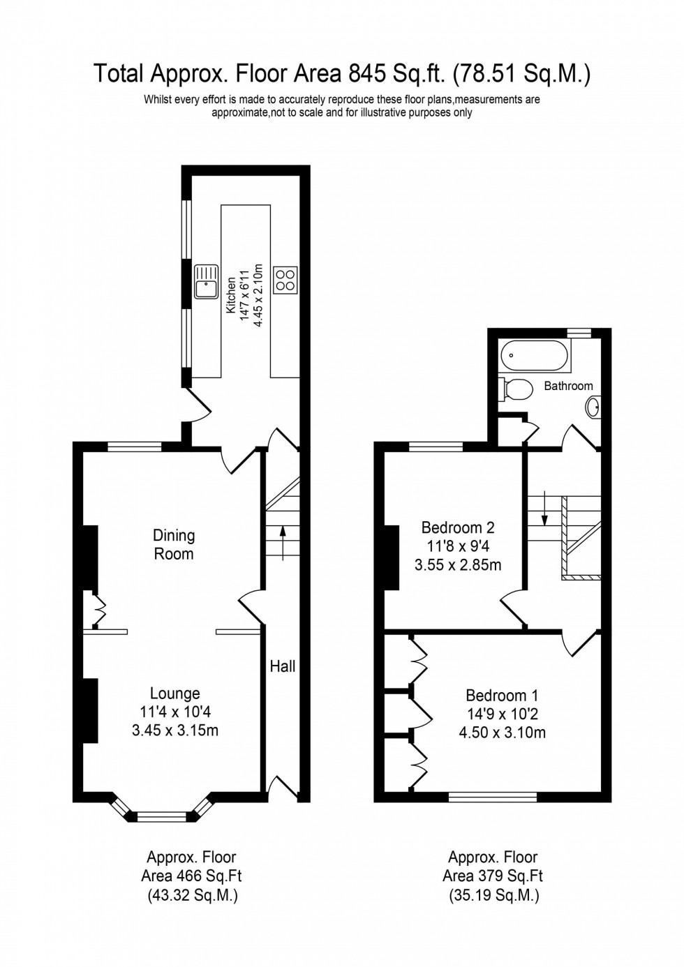 Floorplan for East Street, Southport, PR9