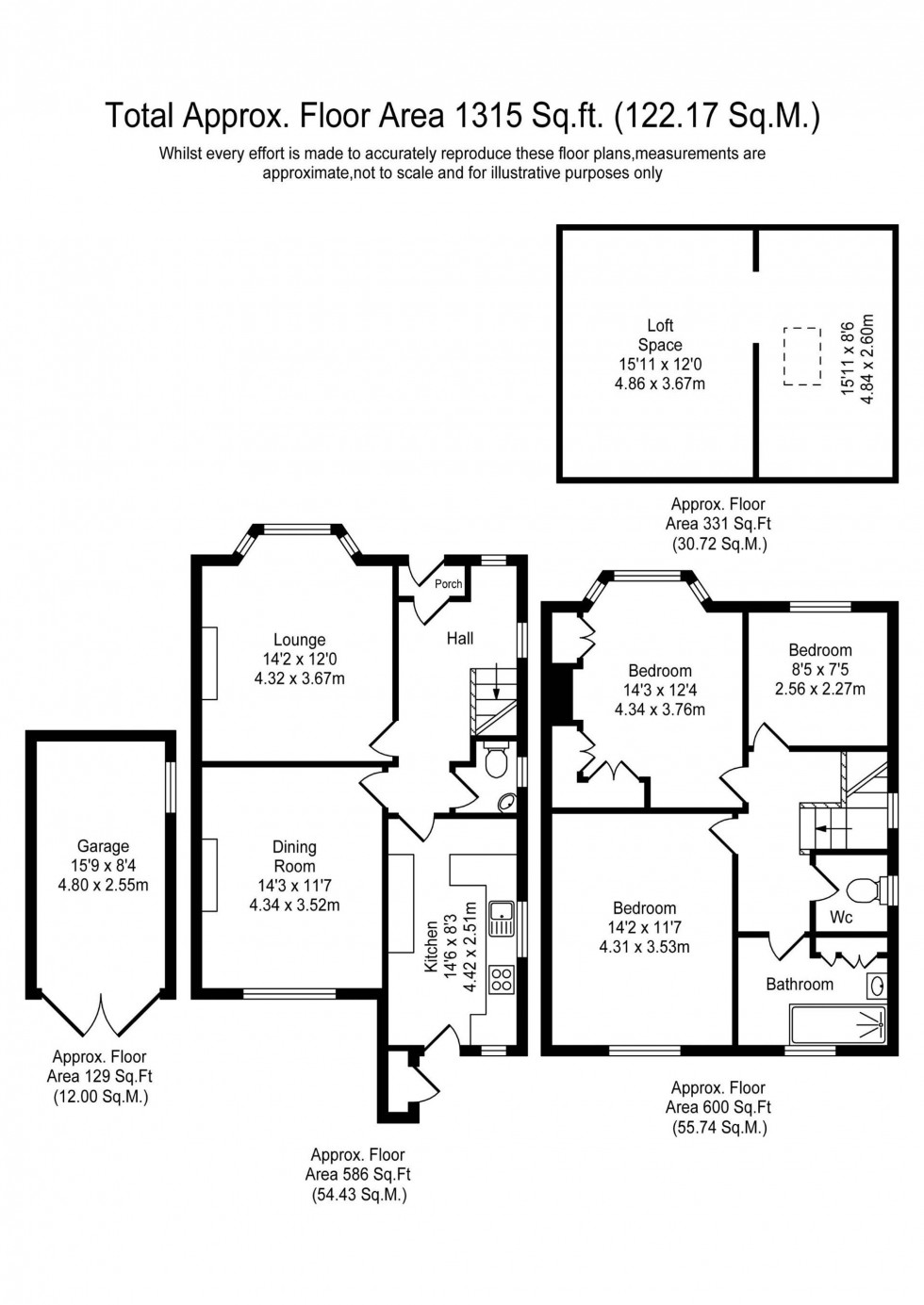 Floorplan for Beresford Drive, Southport, PR9