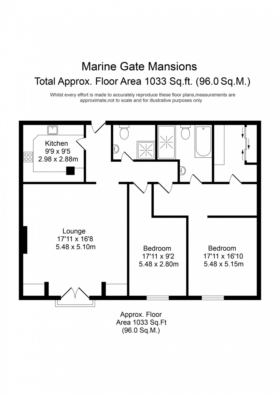 Floorplan for Marine Gates, Promenade, PR9