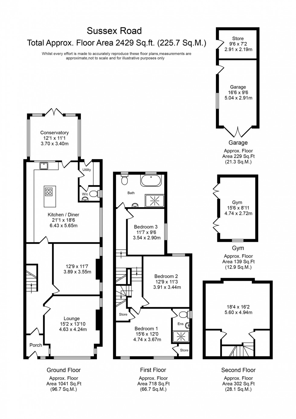 Floorplan for Sussex Road, Southport, PR8