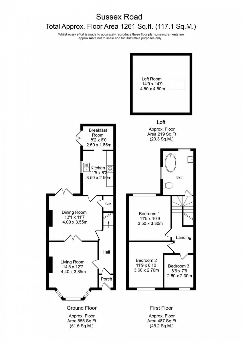 Floorplan for Sussex Road, Southport, PR8