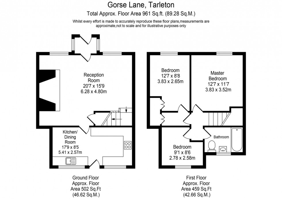 Floorplan for Gorse Lane, Tarleton, PR4