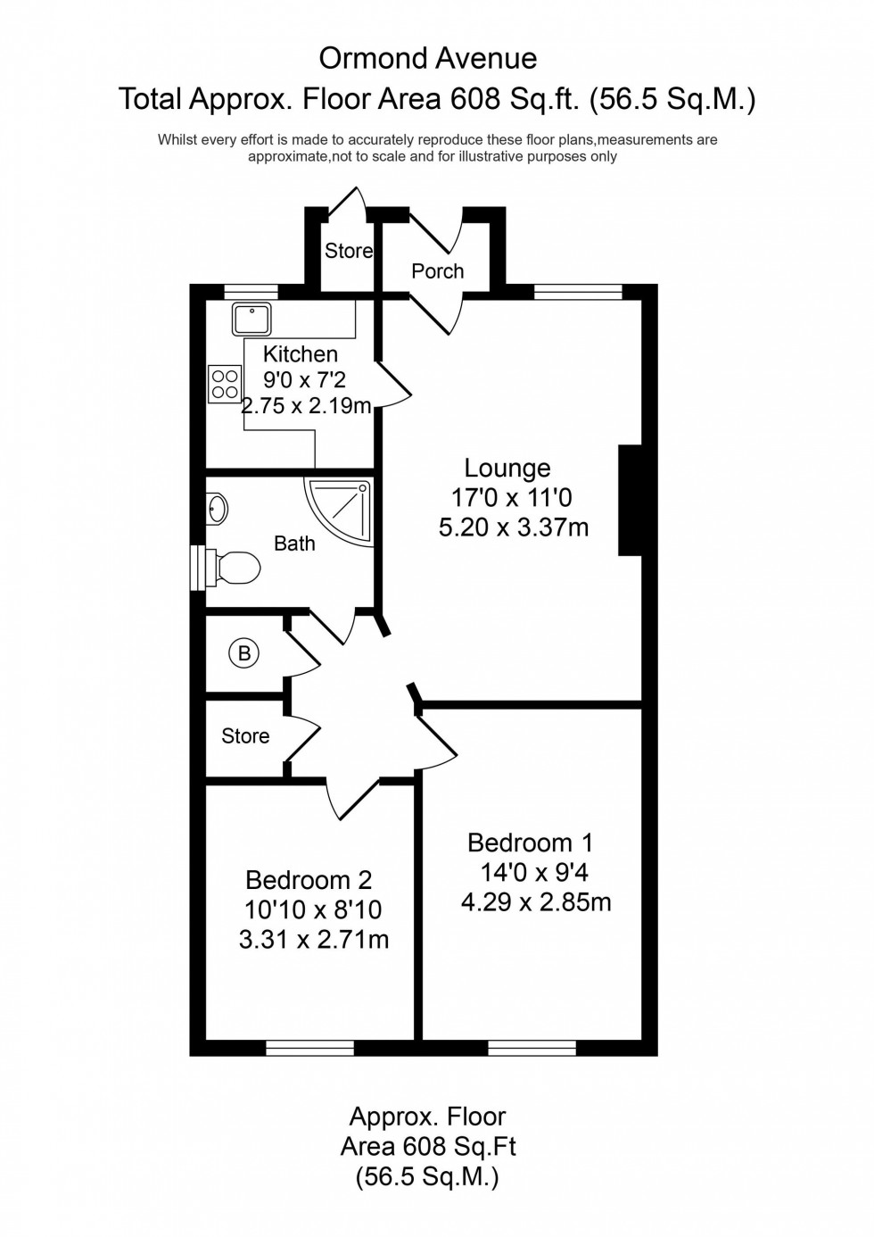 Floorplan for Ormond Avenue, Westhead, L40