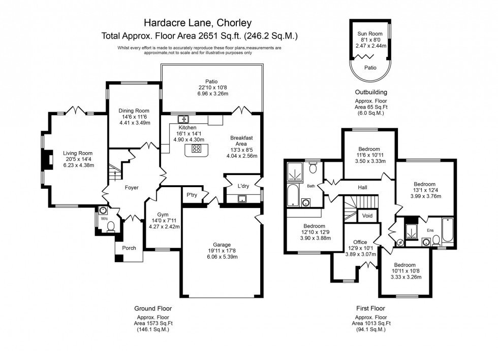 Floorplan for Hardacre Lane, Whittle-Le-Woods, PR6