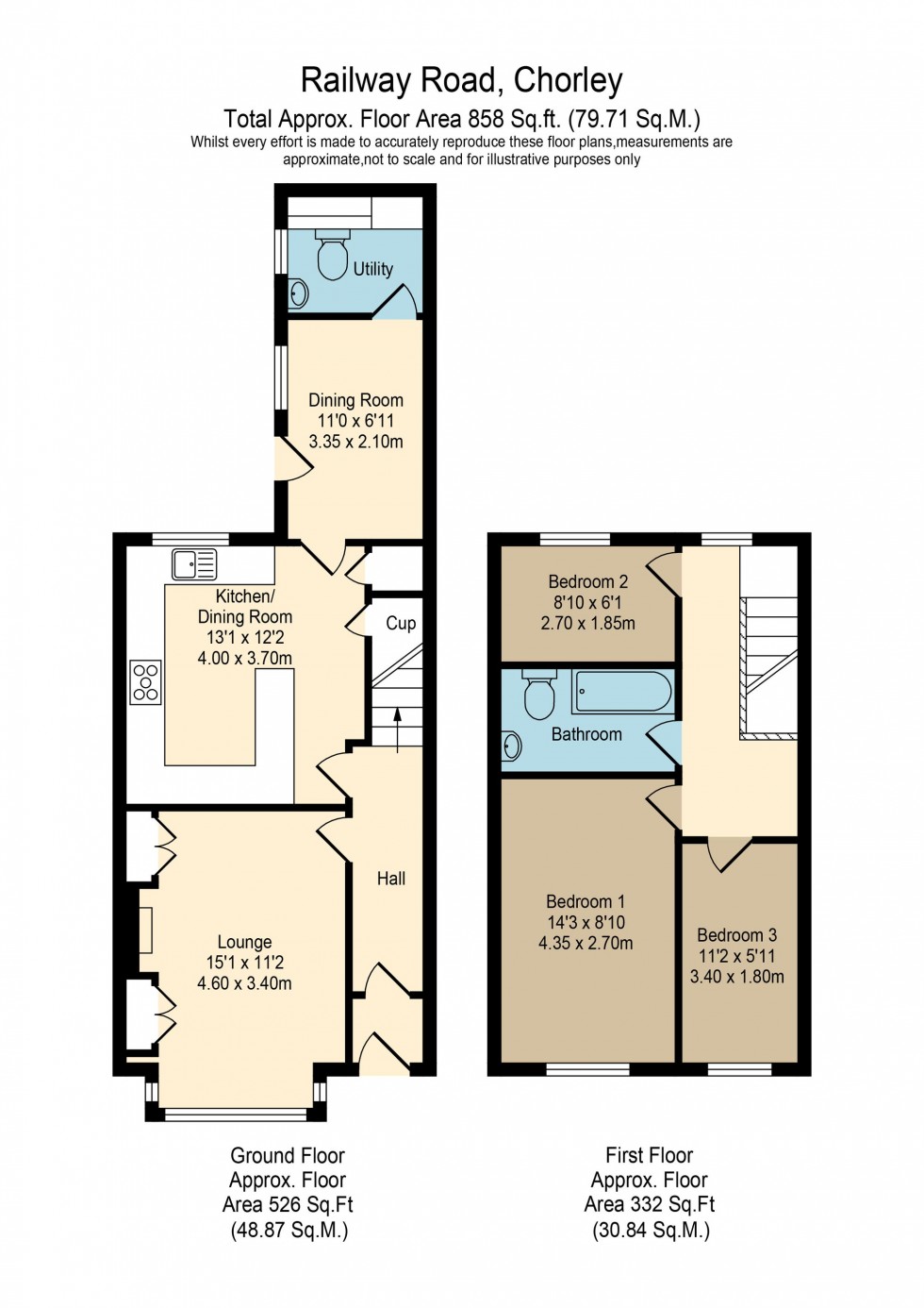 Floorplan for Railway Road, Chorley, PR6