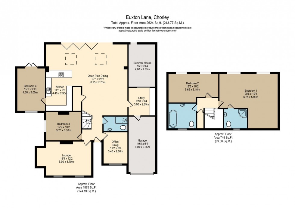 Floorplan for Euxton Lane, Chorley, PR7