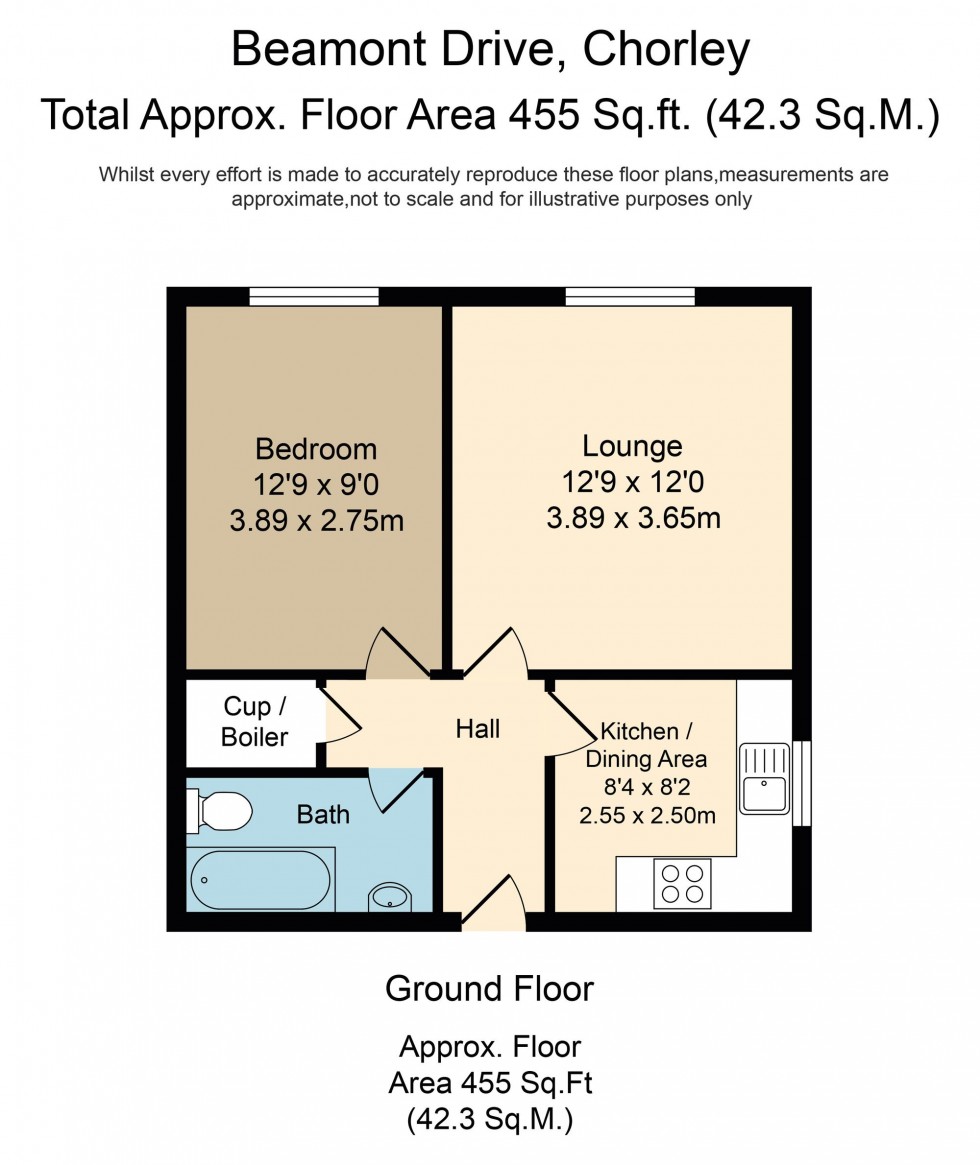 Floorplan for Beamont Drive, Preston, PR1