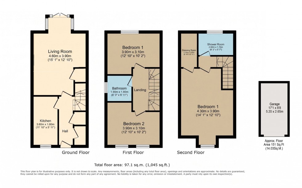 Floorplan for Redwood Drive, Chorley, PR7
