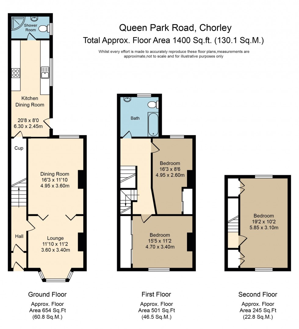 Floorplan for Queens Park Road, Blackburn, BB1