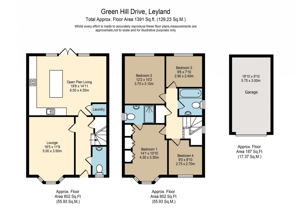 Floorplan for Green Hill Drive, Leyland, PR25