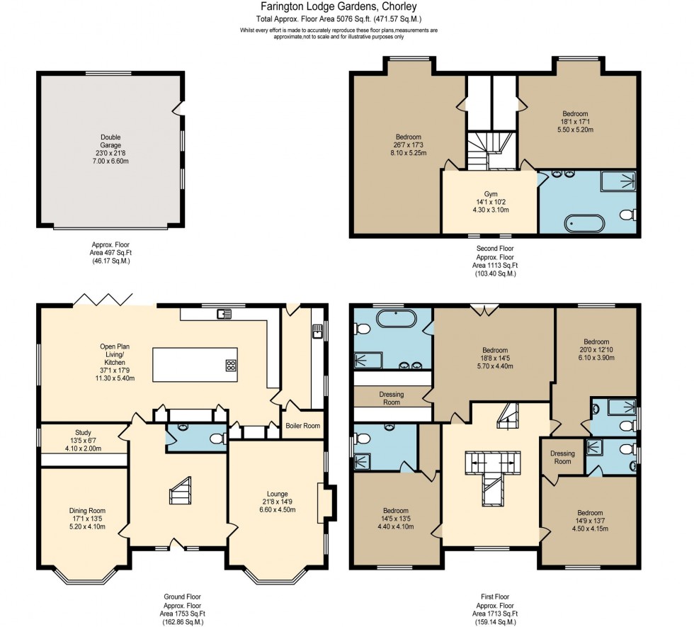 Floorplan for Farington Lodge Gardens, Farington, PR25