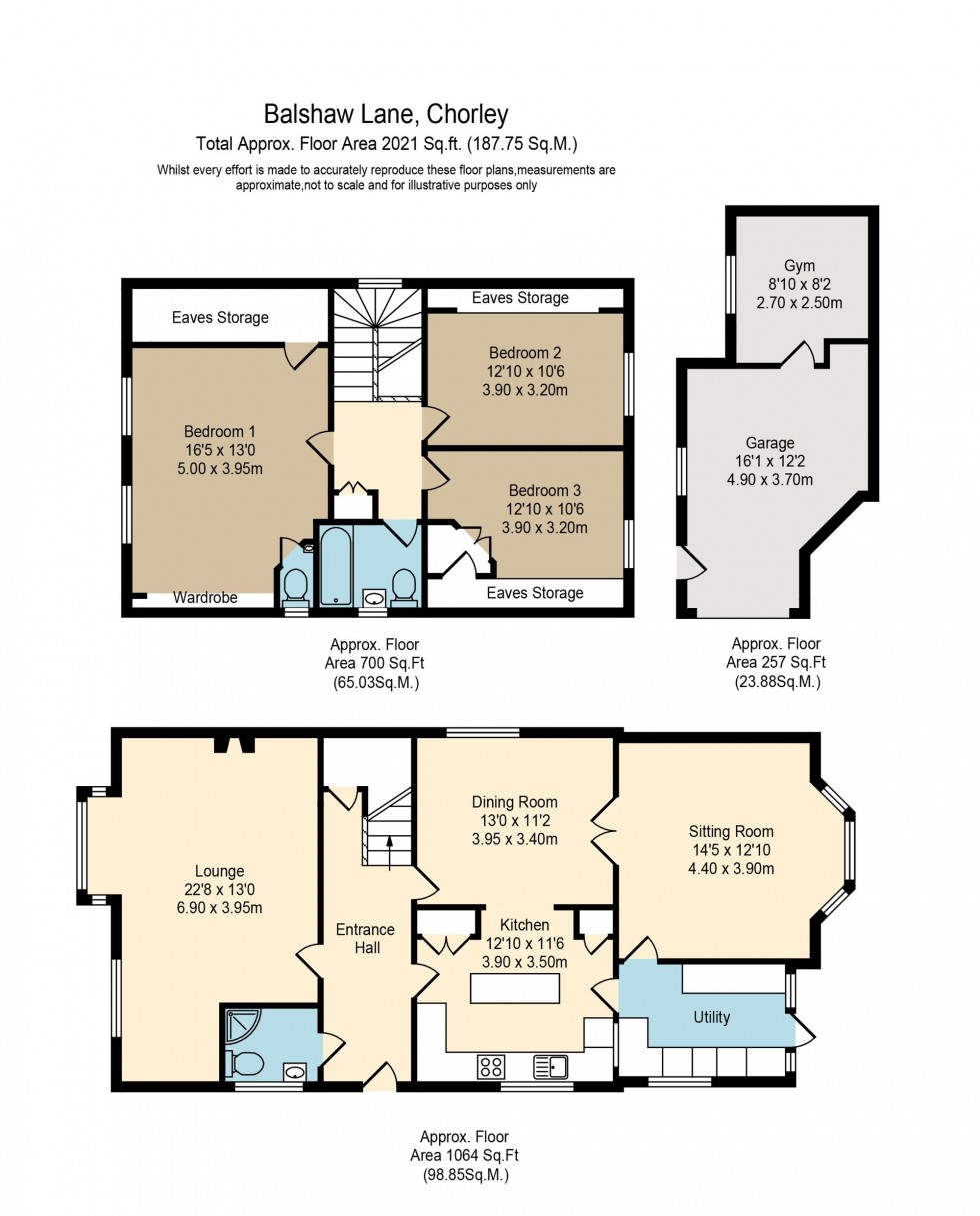 Floorplan for Balshaw Lane, Euxton, PR7