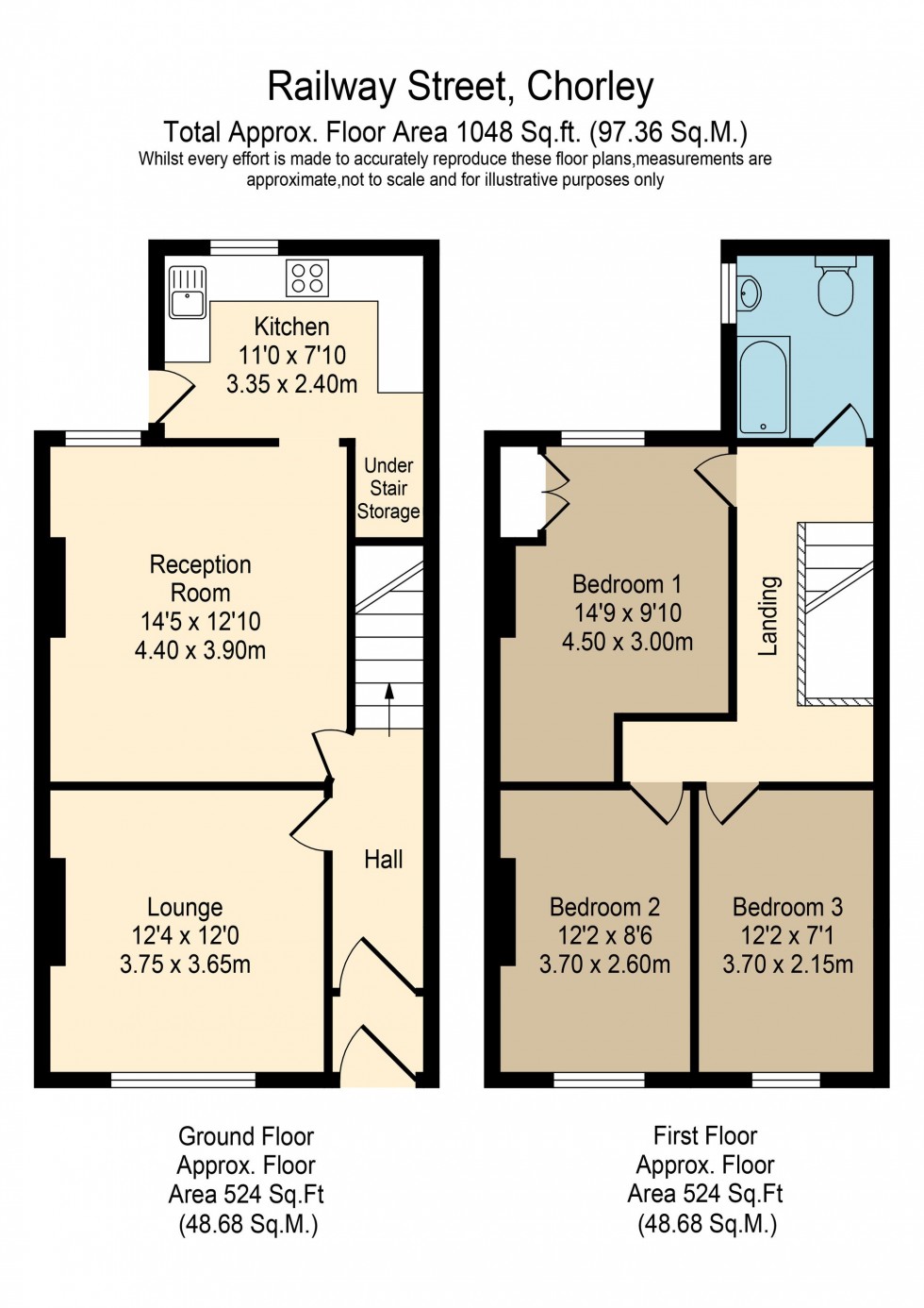 Floorplan for Railway Street, Leyland, PR25