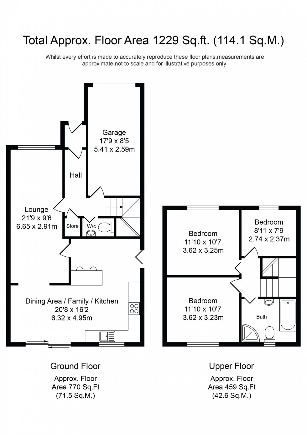 Floorplan for Fleetwood Crescent, Southport, PR9