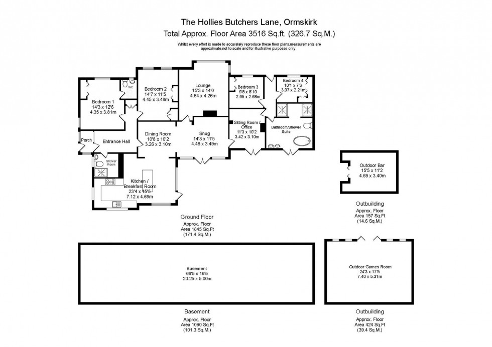 Floorplan for Butchers Lane, Aughton, L39