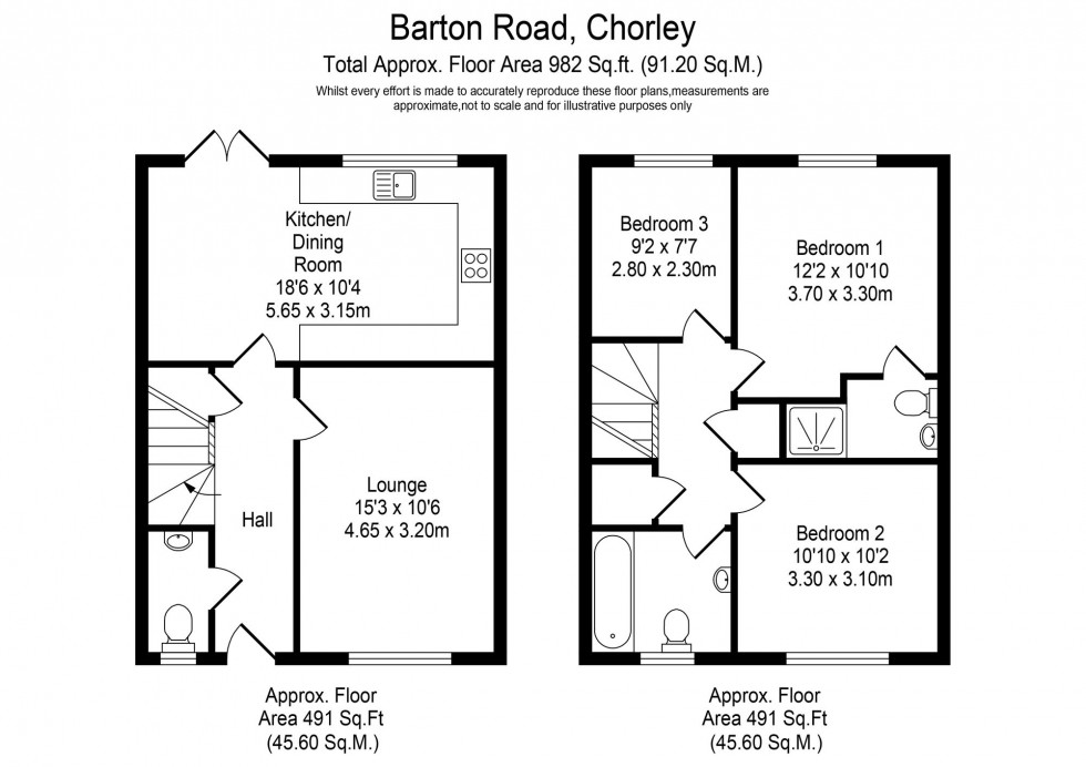 Floorplan for Barton Road, Chorley, PR7