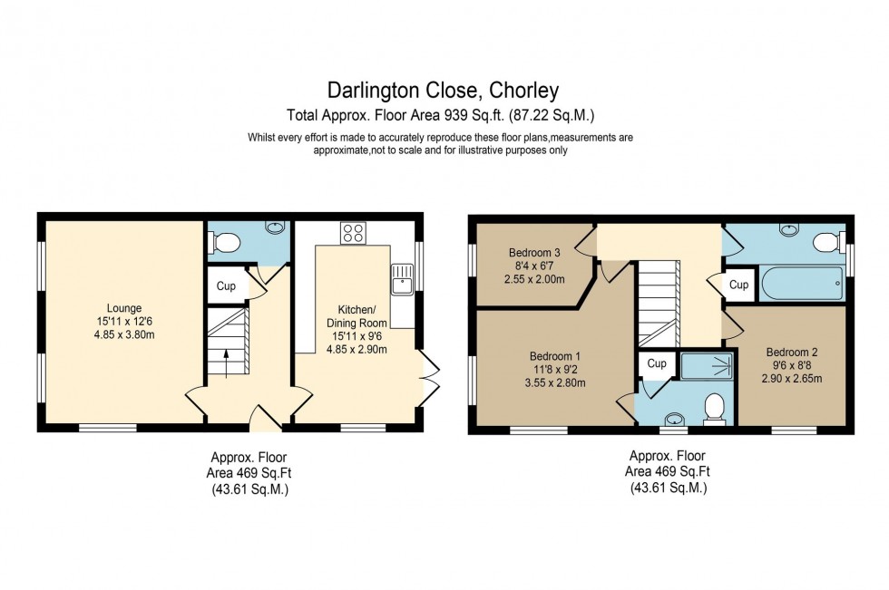 Floorplan for Darlington Close, Chorley, PR6