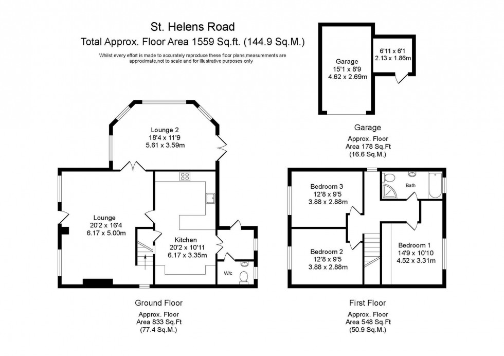 Floorplan for St. Helens Road, Ormskirk, L39