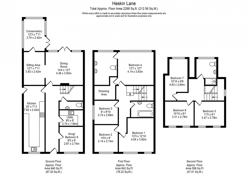 Floorplan for Heskin Lane, Ormskirk, L39